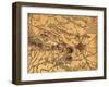 Battle of Gettysburg - Civil War Panoramic Map-Lantern Press-Framed Art Print