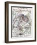 Battle of Gettysburg - Civil War Panoramic Map-Lantern Press-Framed Art Print