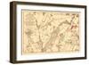 Battle of Gettysburg - Civil War Panoramic Map-Lantern Press-Framed Art Print