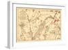 Battle of Gettysburg - Civil War Panoramic Map-Lantern Press-Framed Art Print