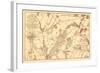 Battle of Gettysburg - Civil War Panoramic Map-Lantern Press-Framed Art Print