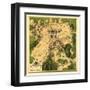 Battle of Gettysburg - Civil War Panoramic Map-Lantern Press-Framed Art Print