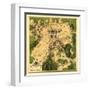 Battle of Gettysburg - Civil War Panoramic Map-Lantern Press-Framed Art Print