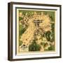 Battle of Gettysburg - Civil War Panoramic Map-Lantern Press-Framed Art Print