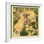 Battle of Gettysburg - Civil War Panoramic Map-Lantern Press-Framed Art Print