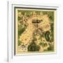 Battle of Gettysburg - Civil War Panoramic Map-Lantern Press-Framed Art Print