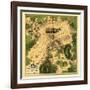 Battle of Gettysburg - Civil War Panoramic Map-Lantern Press-Framed Art Print