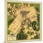 Battle of Gettysburg - Civil War Panoramic Map-Lantern Press-Mounted Art Print