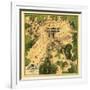 Battle of Gettysburg - Civil War Panoramic Map-Lantern Press-Framed Art Print