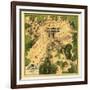 Battle of Gettysburg - Civil War Panoramic Map-Lantern Press-Framed Art Print