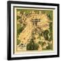 Battle of Gettysburg - Civil War Panoramic Map-Lantern Press-Framed Art Print