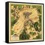 Battle of Gettysburg - Civil War Panoramic Map-Lantern Press-Framed Stretched Canvas