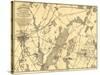 Battle of Gettysburg - Civil War Panoramic Map-Lantern Press-Stretched Canvas