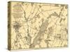 Battle of Gettysburg - Civil War Panoramic Map-Lantern Press-Stretched Canvas