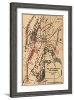 Battle of Gettysburg - Civil War Panoramic Map-Lantern Press-Framed Art Print