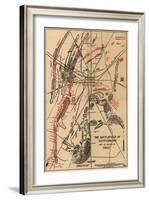 Battle of Gettysburg - Civil War Panoramic Map-Lantern Press-Framed Art Print