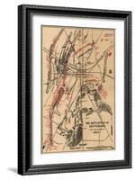 Battle of Gettysburg - Civil War Panoramic Map-Lantern Press-Framed Art Print