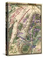 Battle of Gettysburg - Civil War Panoramic Map-Lantern Press-Stretched Canvas