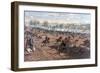 Battle of Gettysburg, Pub. L Prang & Co., 1886 (Colour Litho)-Thure De Thulstrup-Framed Giclee Print