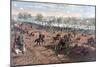 Battle of Gettysburg, Pub. L Prang & Co., 1886 (Colour Litho)-Thure De Thulstrup-Mounted Giclee Print