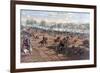 Battle of Gettysburg, Pub. L Prang & Co., 1886 (Colour Litho)-Thure De Thulstrup-Framed Giclee Print