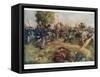 Battle of Gettysburg-C.d. Graves-Framed Stretched Canvas