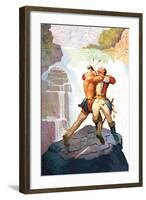 Battle of Glen Falls-Newell Convers Wyeth-Framed Art Print