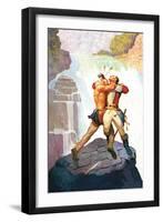 Battle of Glen Falls-Newell Convers Wyeth-Framed Art Print