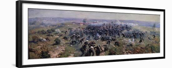 Battle of Gorni Dubnik on 24 October 1877, 1914-Mitrofan Borisovich Grekov-Framed Premium Giclee Print