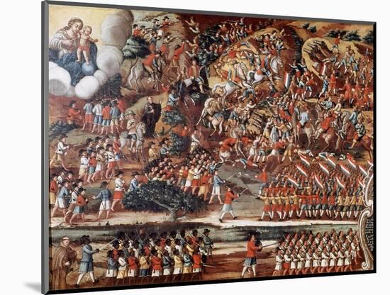 Battle of Guararapes, Brazil, 18 February 1649-null-Mounted Giclee Print