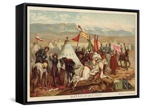 Battle of Isly, Morocco, 1844-Antoine Charles Horace Vernet-Framed Stretched Canvas