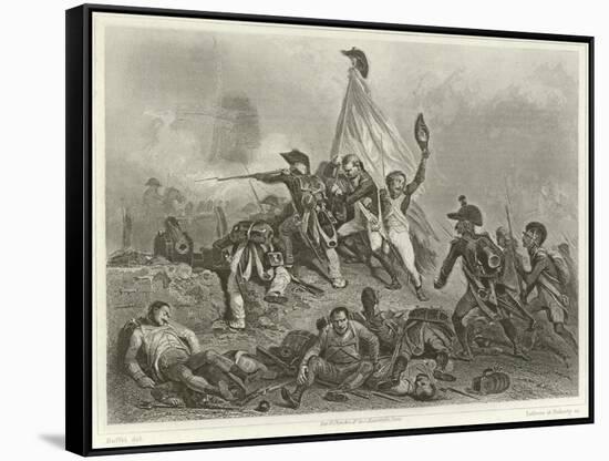 Battle of Jemappes-Denis Auguste Marie Raffet-Framed Stretched Canvas