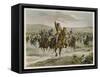 Battle of Jena Murat Leads the French Cavalry to Victory Against the Prussians-H. Chartier-Framed Stretched Canvas