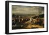 Battle of Jena, October 14Th, 1806. Napoleon before His Troops-Charles Thevenin-Framed Art Print