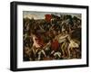 Battle of Joshuas Against the Amalekites, 1625-Nicolas Poussin-Framed Giclee Print