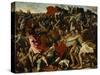 Battle of Joshuas Against the Amalekites, 1625-Nicolas Poussin-Stretched Canvas