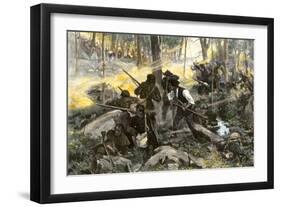 Battle of King's Mountain, South Carolina, 1780, American Revolution-null-Framed Giclee Print