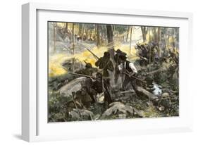 Battle of King's Mountain, South Carolina, 1780, American Revolution-null-Framed Giclee Print