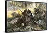 Battle of King's Mountain, South Carolina, 1780, American Revolution-null-Framed Stretched Canvas