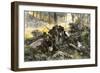 Battle of King's Mountain, South Carolina, 1780, American Revolution-null-Framed Premium Giclee Print