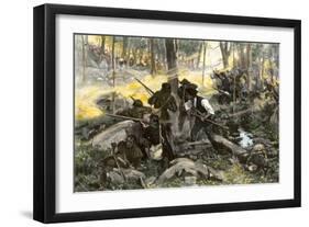 Battle of King's Mountain, South Carolina, 1780, American Revolution-null-Framed Premium Giclee Print