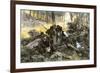 Battle of King's Mountain, South Carolina, 1780, American Revolution-null-Framed Giclee Print