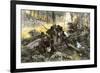 Battle of King's Mountain, South Carolina, 1780, American Revolution-null-Framed Giclee Print