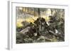 Battle of King's Mountain, South Carolina, 1780, American Revolution-null-Framed Giclee Print