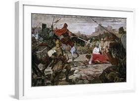 Battle of Klokotnitsa March 9, 1230 Which Saw Tsar Ivan Asen II Defeat Theodore of Epirus-null-Framed Giclee Print