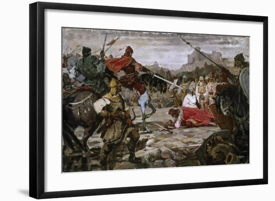 Battle of Klokotnitsa March 9, 1230 Which Saw Tsar Ivan Asen II Defeat Theodore of Epirus-null-Framed Giclee Print