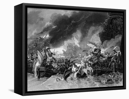 Battle of La Hogue, 19 May 1692-Benjamin West-Framed Stretched Canvas