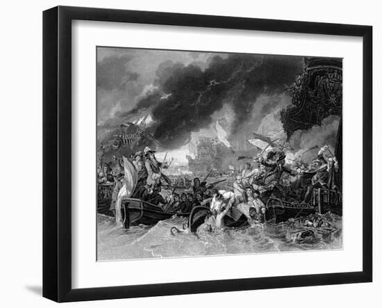 Battle of La Hogue, 19 May 1692-Benjamin West-Framed Giclee Print