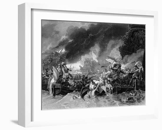 Battle of La Hogue, 19 May 1692-Benjamin West-Framed Giclee Print