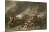 Battle of La Hogue, C. 1778-Benjamin West-Mounted Premium Giclee Print